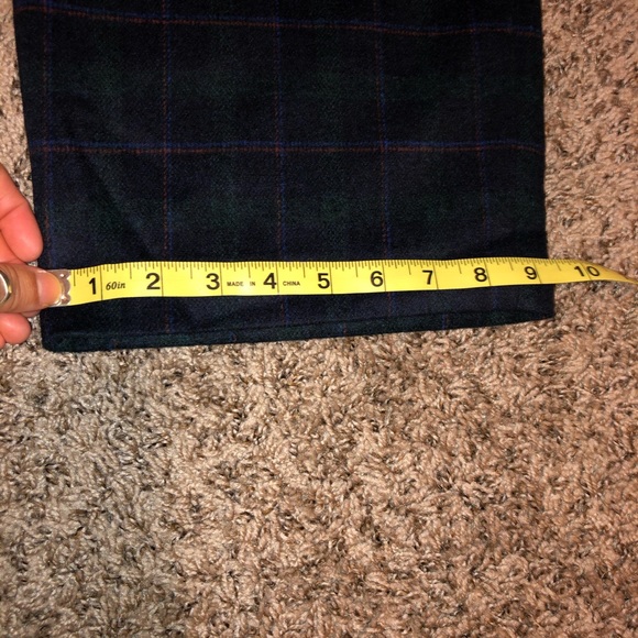 NWT! Trendy Trousers Navy, Hunter, Tan Plaid Style - Picture 9 of 10